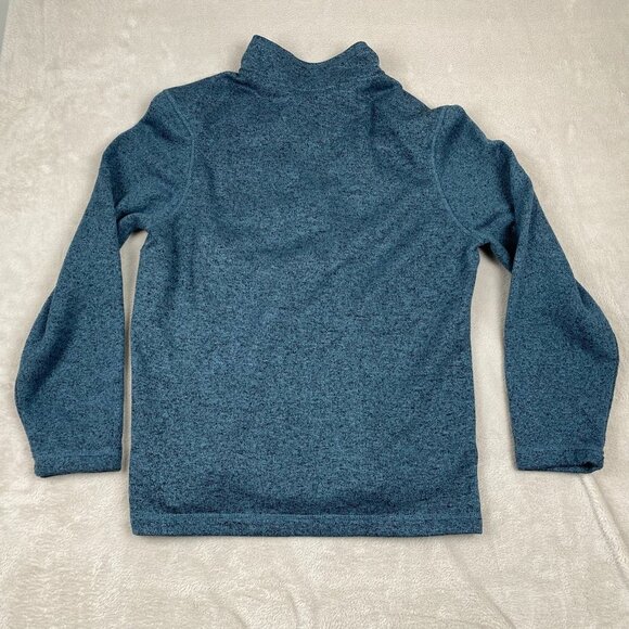 Eddie Bauer Mens 1/4 Zip Pullover Fleece Sweatshirt Large Blue Heather - Picture 10 of 10